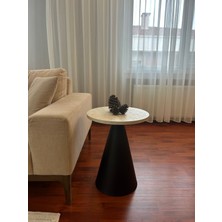 Desping Bottle  Mantar Bohem Modern Sehpa Traverten Suntalam Tabla Alüminyum Gövde