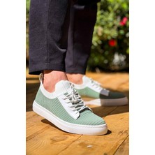 Zapatos KB110 Erkek Günlük Bağcıklı Triko Spor Sneaker Ayakkabı Tbt - Yeşil