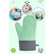 Özbience Yüksek Isı Dayanımlı Silikon Fırın Eldiveni, Kaymaz, Su Geçirmez, Mutfak Güvenliği