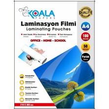 Koala Papers A4 Laminasyon Filmi 100 Micron 1 Paket 50 Adet