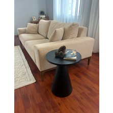 Desping Bottle  Mantar Bohem Modern Sehpa Senkron Siyah Suntalam Tabla Alüminyum Gövde