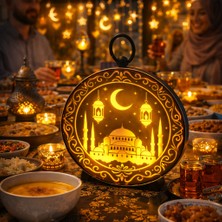 Okavango Gold Ramazan Temalı LED Işıklı Süsleme Seti Ramazan Süsleri, Ramazan Hediyem Ramazan Süsü