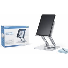 MG Concept Acl T-125 Alüminyum Ayarlanabilir Tablet Standı 360° Döner Metal Katlanabilir Masaüstü Tablet Tutucu 4-12 Inç