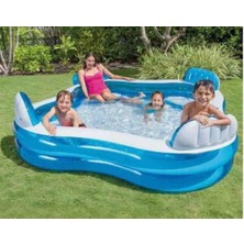 Intex 56475 Büyük Şişme Havuz Koltuklu Aile Havuzu 229X229X66 cm