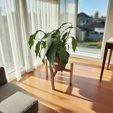 Ahşap Dekoratif Saksı Standı Çiçek Saksı Altlığı Raf Çiçeklik Stant