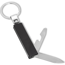 Sedef Silver Mini Fonksiyonel Anahtarlık Çakı - 3'ü 1 Arada Paslanmaz Çelik - Bıçak, Açacak, Tornavida