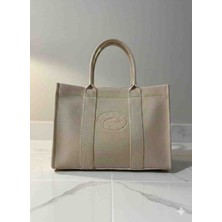 Lümen Bujiteri Kadın Timsah Logo Baskılı El Çantası Iş ve Günlük Kullanım Omuz Çantası