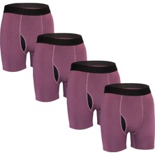 Bamboostic Erkek Boxerlar - Birinci Sınıf Bambu Kumaş, Nefes Alabilen ve Rahat Kalıp, 4'lü Paket