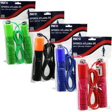 Sayaçli Renkli̇ Si̇li̇kon Ip Atlama Ipi̇ Süngerli̇ Renkli̇ Plasti̇k Tutacak (5446)