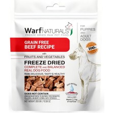 Warf Naturals Freeze Dried Köpek Maması - Dana Etli 300 gr x 3 Paket %100 Doğal Koruyucu Içermez