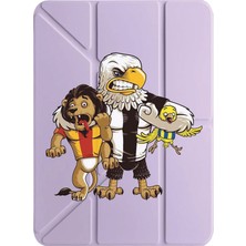 Adasena Galaxy Tab S7 SM-T870 11" Kılıf Uyku Modlu Kalem Bölmeli Açılı Katlama Temalı Siyah Beyazım