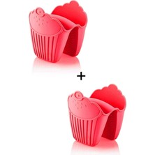 Özbience Iki Adet Isı Yalıtımlı Silikon Fırın Eldiveni, Mikrodalga ve Tencere Tutmaç Seti