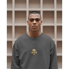 Muhtar Store Erkek Baskılı Sweatshirt – Poodle (Toy Poodle) Minimal Köpek Tasarımı