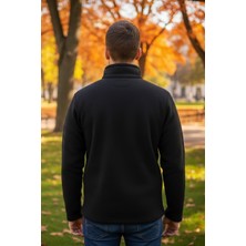 Aytok Tekstil Kadın Erkek Anti-Pilling Tüylenme Yapmayan Oversize Polar Sweatshirt Fermuarlı Soğuk Geçirmez Polar