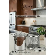 kitchendore Paslanmaz Çelik Kızartma Tenceresi ve Haşlama Potu Süt, Makarna, Sebze ve Yumurta Haşlama Için Uygun