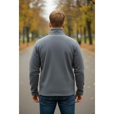 Aytok Tekstil Kadın Erkek Anti-Pilling Tüylenme Yapmayan Oversize Polar Sweatshirt Fermuarlı Soğuk Geçirmez Polar