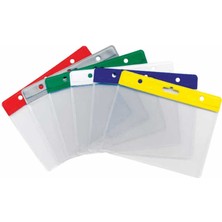 Sarff Kart Kabı Şeffaf 7.5x9.5 Beyaz Şerit Yatay - 10 Adet