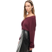 Perspective Bordo V-Yaka Triko Kazak