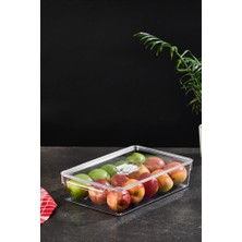 Patulya Aksesuar Buzdolabı Organizeri 32,5X20X7| Kapaklı Buzdolabı Düzenleyici Saklama Kutusu | Meyve Sebze Organizer