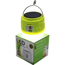 Go İthalat USB - Solar Şarjlı Askılı Kamp Lambası - Powerbank (5473)