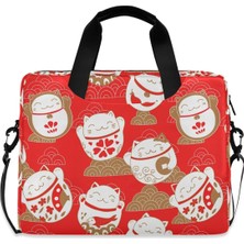 Woys 2 Yıl Garantili -Desenli 16 Inç Bilgisayar Çantası - Desenli Notebook Çantası - Su Geçirmez Kumaş