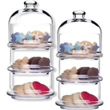 Özbience Iki Adet 3 Katlı Patisserie Kurabiyelik, Şık ve Kullanışlı Dekorasyon Ürünü