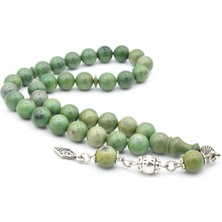 Murty99 Şenalp Model Küre Kesim Turkuaz Sıkma Kehribar Tesbih