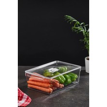 Patulya Aksesuar Buzdolabı Organizeri 32,5X20X10|KAPAKLI Buzdolabı Düzenleyici Saklama Kutusu |meyve Sebze Organizer