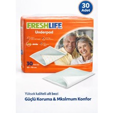 Freshlife 60X90 cm Hasta Alt Bezi Underpad 30 Adet – Yüksek Emici, Sızdırmaz, Tek Kullanımlık Koruyucu Örtü