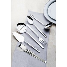 Özbience Dalyan Sade 6 Parça Paslanmaz Çelik Servis Takımı, Şık ve Dayanıklı Set