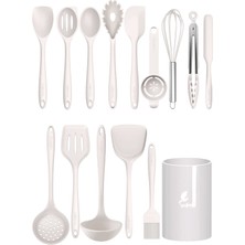 Özbience Dayanıklı 15 Parça Isıya Dayanıklı Yanmaz Silikon Spatula Seti