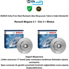Bosch 0986479278 Arka Fren Disk Rulmanlı Renault Megane Iı Clio Iıı Modus