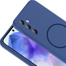Başkenttekno Samsung Galaxy A55 Kılıf Meta Lansman M-Safe Kamera Korumalı Içi Kadife Yumuşak Renkli Süet Silikon