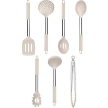 Özbience 7 Parça Isıya Dayanıklı Silikon Servis Seti, Yanmaz ve Yapışmaz, Dayanıklı