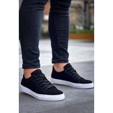 Zapatos KB122 Erkek Günlük Bağcıklı Süet Spor Sneaker Ayakkabı Sbt - Siyah