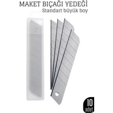Marsilyan 10'lu Kobalt Çelik Maket Bıçağı Yedek Uç Seti – Dayanıklı ve Keskin 18 mm