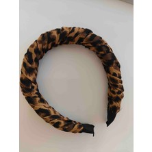 Makmery Leopar Taç Yumuşak Kumaş Dokulu