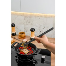 Özbience Silikon Antrasit Servis ve Şef Maşası, Dayanıklı ve Şık Tasarım