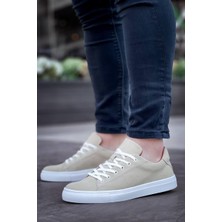 Zapatos KB122 Erkek Günlük Bağcıklı Süet Spor Sneaker Ayakkabı Sbt - Bej