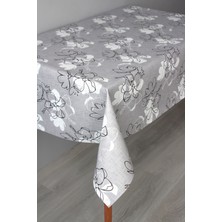 Dede Ev Tekstil Elyaf Silinebilir Pvc Muşamba Masa Örtüsü 1270-SILVERCICEK