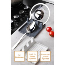 Özbience Pratik Çoklu Kepçe, Kaşık ve Kapak Tutucu, Plastik Stand