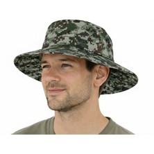 Reva Erkek Kamuflaj Bermuda Şapka – Safari Model, Ayarlanabilir, Yazlık