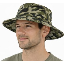 Reva Erkek Kamuflaj Bermuda Şapka – Safari Model, Ayarlanabilir, Yazlık