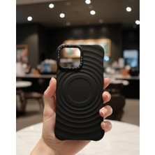 KumOziShop iPhone 13 Promax Mat Magsafe Özellikli Damla Desenli Kılıf