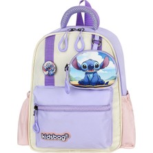 KumOziShop Stitch Baskılı Cüzdanlı Lüx Günlük Kreş Anaokulu Çantası