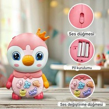 Değirmen Grup Penguen Eğitici Bebek Piyanosu - Pembe (Lisinya)