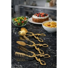 Özbience Lüks 3 Parça Maşa Seti, Servis ve Sunum Için Şık Tasarım