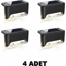 Eser Ticarett Güneş Enerjili LED Köşebent Lamba 4’lü Set | Gün Işığı Renk | Solar Sensörlü Duvar Köşe Aydınlatma | Dış Mekan Suya Dayanıklı