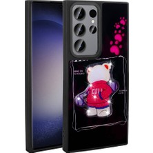 ZM Store Galaxy S23 Ultra Uyumlu Kılıf Parlayan Kabartmalı Ikonik Figürlü Amas Kapak