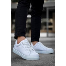 Zapatos Kb-Bx1 Erkek Günlük Bağcıklı Cilt Spor Sneaker Ayakkabı Cbt - Beyaz